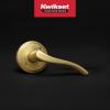 imageKwikset Sedona Interior Passage Door Handle Lever for Closet and Hallway Doors Reversible NonLocking Handle Lever Matte Black with Microban ProtectionSatin Brass