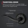 imageKwikset Sedona Interior Passage Door Handle Lever for Closet and Hallway Doors Reversible NonLocking Handle Lever Matte Black with Microban ProtectionMatte Black