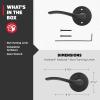 imageKwikset Sedona Interior Passage Door Handle Lever for Closet and Hallway Doors Reversible NonLocking Handle Lever Matte Black with Microban ProtectionMatte Black