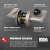 imageKwikset Sedona Interior Passage Door Handle Lever for Closet and Hallway Doors Reversible NonLocking Handle Lever Matte Black with Microban ProtectionSatin Nickel