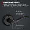 imageKwikset Sedona Interior Passage Door Handle Lever for Closet and Hallway Doors Reversible NonLocking Handle Lever Matte Black with Microban ProtectionMatte Black