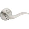 imageKwikset Sedona Interior Passage Door Handle Lever for Closet and Hallway Doors Reversible NonLocking Handle Lever Matte Black with Microban ProtectionSatin Nickel