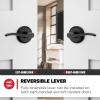 imageKwikset Sedona Interior Passage Door Handle Lever for Closet and Hallway Doors Reversible NonLocking Handle Lever Matte Black with Microban ProtectionMatte Black