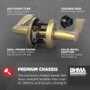 imageKwikset Sedona Interior Passage Door Handle Lever for Closet and Hallway Doors Reversible NonLocking Handle Lever Matte Black with Microban ProtectionSatin Brass