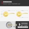 imageKwikset Sedona Interior Passage Door Handle Lever for Closet and Hallway Doors Reversible NonLocking Handle Lever Matte Black with Microban ProtectionSatin Brass