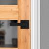 imageKwikset Singapore Interior Privacy Door Handle with Lock Door Lever for Bathroom and Bedroom Satin Brass Reversible Keyless Push Button Lock Door Lever with Microban ProtectionMatte Black