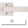 imageKwikset Singapore Interior Privacy Door Handle with Lock Door Lever for Bathroom and Bedroom Satin Brass Reversible Keyless Push Button Lock Door Lever with Microban ProtectionSatin Nickel