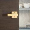 imageKwikset Singapore Interior Privacy Door Handle with Lock Door Lever for Bathroom and Bedroom Satin Brass Reversible Keyless Push Button Lock Door Lever with Microban ProtectionSatin Brass