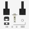 imageKwikset Singapore Interior Privacy Door Handle with Lock Door Lever for Bathroom and Bedroom Satin Brass Reversible Keyless Push Button Lock Door Lever with Microban ProtectionMatte Black