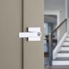 imageKwikset Singapore Interior Privacy Door Handle with Lock Door Lever for Bathroom and Bedroom Satin Brass Reversible Keyless Push Button Lock Door Lever with Microban ProtectionPolished Chrome