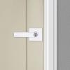 imageKwikset Singapore Interior Privacy Door Handle with Lock Door Lever for Bathroom and Bedroom Satin Brass Reversible Keyless Push Button Lock Door Lever with Microban ProtectionPolished Chrome