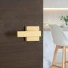 imageKwikset Singapore Interior Privacy Door Handle with Lock Door Lever for Bathroom and Bedroom Satin Brass Reversible Keyless Push Button Lock Door Lever with Microban ProtectionSatin Brass