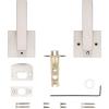 imageKwikset Singapore Interior Privacy Door Handle with Lock Door Lever for Bathroom and Bedroom Satin Brass Reversible Keyless Push Button Lock Door Lever with Microban ProtectionSatin Nickel