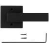 imageKwikset Singapore Interior Privacy Door Handle with Lock Door Lever for Bathroom and Bedroom Satin Brass Reversible Keyless Push Button Lock Door Lever with Microban ProtectionMatte Black