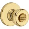 imageKwikset Tylo Interior Privacy Door Knob with Lock Door Handle For Bathroom and Bedroom Polished Brass Keyless Turn Lock Doorknob 1 Count Pack of 1Polished Brass