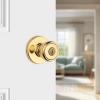 imageKwikset Tylo Interior Privacy Door Knob with Lock Door Handle For Bathroom and Bedroom Polished Brass Keyless Turn Lock Doorknob 1 Count Pack of 1Polished Brass