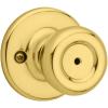 imageKwikset Tylo Interior Privacy Door Knob with Lock Door Handle For Bathroom and Bedroom Polished Brass Keyless Turn Lock Doorknob 1 Count Pack of 1Polished Brass