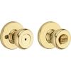 imageKwikset Tylo Interior Privacy Door Knob with Lock Door Handle For Bathroom and Bedroom Polished Brass Keyless Turn Lock Doorknob 1 Count Pack of 1Polished Brass