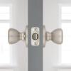 imageKwikset Tylo Interior Privacy Door Knob with Lock Door Handle For Bathroom and Bedroom Polished Brass Keyless Turn Lock Doorknob 1 Count Pack of 1Satin Nickel