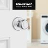 imageKwikset Tylo Interior Privacy Door Knob with Lock Door Handle For Bathroom and Bedroom Polished Brass Keyless Turn Lock Doorknob 1 Count Pack of 1Satin Chrome