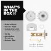imageKwikset Tylo Interior Privacy Door Knob with Lock Door Handle For Bathroom and Bedroom Polished Brass Keyless Turn Lock Doorknob 1 Count Pack of 1Satin Chrome