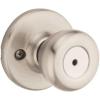 imageKwikset Tylo Interior Privacy Door Knob with Lock Door Handle For Bathroom and Bedroom Polished Brass Keyless Turn Lock Doorknob 1 Count Pack of 1Satin Nickel