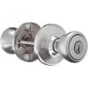 imageKwikset Tylo Interior Privacy Door Knob with Lock Door Handle For Bathroom and Bedroom Polished Brass Keyless Turn Lock Doorknob 1 Count Pack of 1Satin Chrome