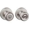 imageKwikset Tylo Interior Privacy Door Knob with Lock Door Handle For Bathroom and Bedroom Polished Brass Keyless Turn Lock Doorknob 1 Count Pack of 1Satin Nickel