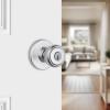 imageKwikset Tylo Interior Privacy Door Knob with Lock Door Handle For Bathroom and Bedroom Polished Brass Keyless Turn Lock Doorknob 1 Count Pack of 1Satin Chrome