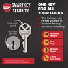 imageKwikset Uptown Deadbolt Lock Satin Brass Round Exterior Keyed Front Entry Door Pick Resistant SmartKey Rekey Security Single Cylinder Dead Bolt with Microban ProtectionVenetian Bronze