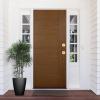 imageKwikset Uptown Deadbolt Lock Satin Brass Round Exterior Keyed Front Entry Door Pick Resistant SmartKey Rekey Security Single Cylinder Dead Bolt with Microban ProtectionSatin Brass