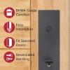 imageKwikset Vancouver Front Door Lock Handle and Deadbolt Set Entry Handleset Exterior with Interior Reversible Lever Satin Nickel Pick Resistant SmartKey Rekey Deadbolt SecurityMatte Black