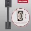 imageKwikset Vancouver Front Door Lock Handle and Deadbolt Set Entry Handleset Exterior with Interior Reversible Lever Satin Nickel Pick Resistant SmartKey Rekey Deadbolt SecurityMatte Black