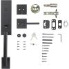 imageKwikset Vancouver Front Door Lock Handle and Deadbolt Set Entry Handleset Exterior with Interior Reversible Lever Satin Nickel Pick Resistant SmartKey Rekey Deadbolt SecurityMatte Black