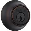 imageKwikset 660 Deadbolt Deadbolt Lock Matte Black Round Exterior Keyed Front Entry Door Pick Resistant SmartKey Rekey Security Single Cylinder Dead BoltVenetian Bronze