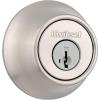 imageKwikset 660 Deadbolt Deadbolt Lock Satin Nickel Round Exterior Keyed Front Entry Door Pick Resistant SmartKey Rekey Security Single Cylinder Dead Bolt with Microban ProtectionRound