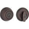 imageKwikset 780 Deadbolt Lock Polished Brass Round Exterior Keyed Front Entry Door Pick Resistant SmartKey Rekey Security Single Cylinder Dead Bolt with Microban ProtectionVenetian Bronze