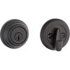 imageKwikset 980 Deadbolt Lock Matte Black Round Exterior Keyed Front Entry Door Pick Resistant SmartKey Rekey Security Single Cylinder Dead Bolt with Microban ProtectionMatte Black