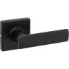 imageKwikset Breton Interior Passage Door Handle 4 Pack Lever for Closet and Hallway Doors Reversible NonLocking Handle Lever Matte Black with Microban ProtectionMatte Black