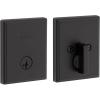 imageKwikset Crosstown Deadbolt Lock Matte Black Rectangular Exterior Keyed Front Entry DoorMatte Black