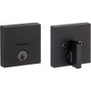 imageKwikset Downtown Deadbolt Lock Matte Black Square Exterior Keyed Front Entry Door Pick Resistant SmartKey Rekey Security Single Cylinder Dead Bolt with Microban ProtectionMatte Black