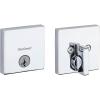 imageKwikset Downtown Deadbolt Lock Matte Black Square Exterior Keyed Front Entry Door Pick Resistant SmartKey Rekey Security Single Cylinder Dead Bolt with Microban ProtectionPolished Chrome