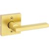 imageKwikset Halifax Entry Door Handle with Lock and Key Secure Keyed Reversible Lever Exterior For Front Entrance and Bedrooms Matte Black Pick Resistant Smartkey Rekey Security and MicrobanSatin Brass