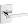 imageKwikset Halifax Interior Privacy Door Handle with Lock Door Lever For Bathroom and Bedroom Matte Black Reversible Keyless Push Button Lock Door Lever with Microban ProtectionPolished Chrome