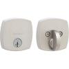 imageKwikset Midtown Deadbolt Lock Polished Chrome Modern Exterior Keyed Front Entry Door Pick Resistant SmartKey Rekey Security Single Cylinder Dead BoltSatin Nickel