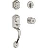 imageKwikset Montara Front Door Lock Handle and Deadbolt Set Entry Handleset Exterior with Interior Door Knob Satin Nickel Pick Resistant SmartKey Rekey Deadbolt SecuritySatin Nickel