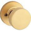 imageKwikset Pismo Interior Passage Door Knob Handle For Closet and Hallway Doors NonLocking Doorknob in Satin Nickel with Microban ProtectionSatin Brass