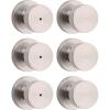 imageKwikset Pismo Interior Passage Door Knob Handle For Closet and Hallway Doors NonLocking Doorknob in Satin Nickel with Microban ProtectionSatin Nickel