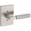 imageKwikset Prava Entry Door Knurled Handle with Lock and Key Secure Keyed Reversible Lever Exterior for Front Entrance and Bedrooms Satin Brass Pick Resistant Smartkey Rekey Security and MicrobanSatin Nickel