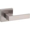 imageKwikset Singapore Interior Privacy Door Handle with Lock Door Lever for Bathroom and Bedroom Satin Brass Reversible Keyless Push Button Lock Door Lever with Microban ProtectionSatin Nickel